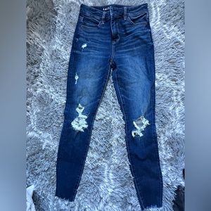 American Eagle ripped blue jeans size 2 regular